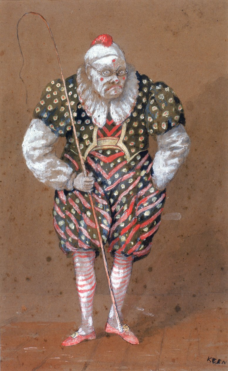Billy Purvis (kropsfarve, blæk, blyant og wc på papir) af Keen