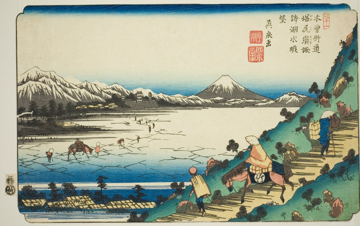 af. 31: Selvfølgelig fra Shiojiri passerer Ons of Te "Kiso Kaido" af Keisai Eisen