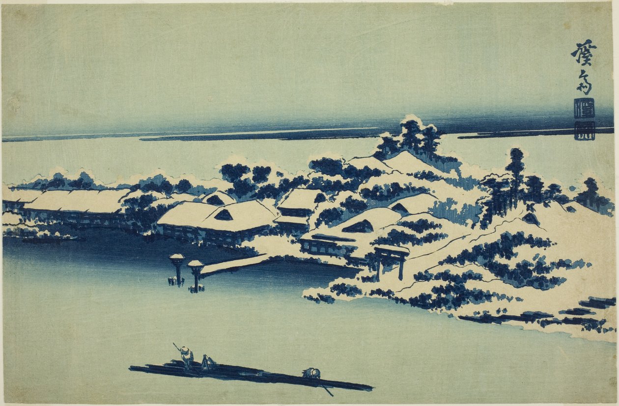 Sne på Sumida-floden af Keisai Eisen