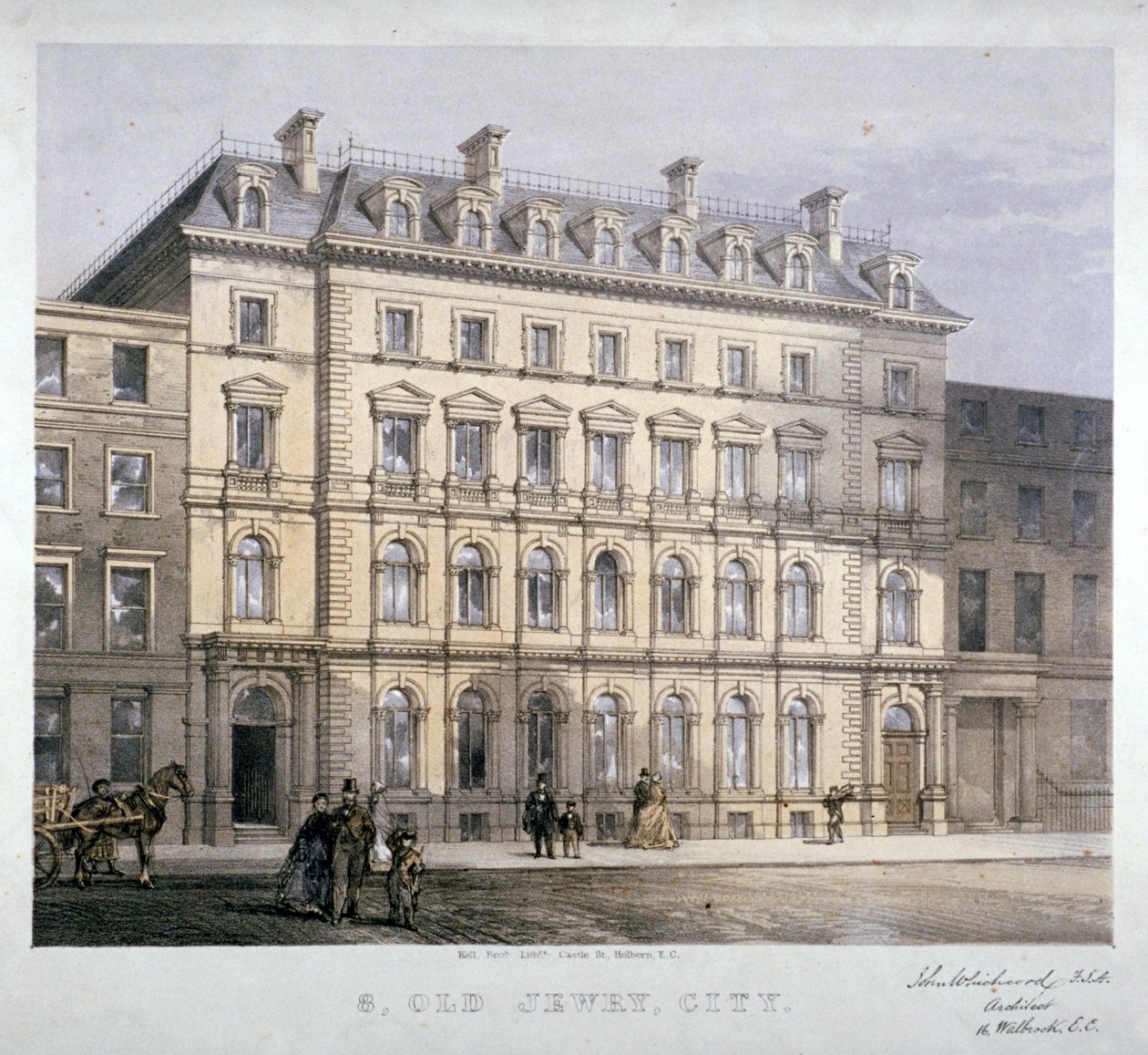 No 8 Old Jewry, City of London, c1865. af Kell Brothers