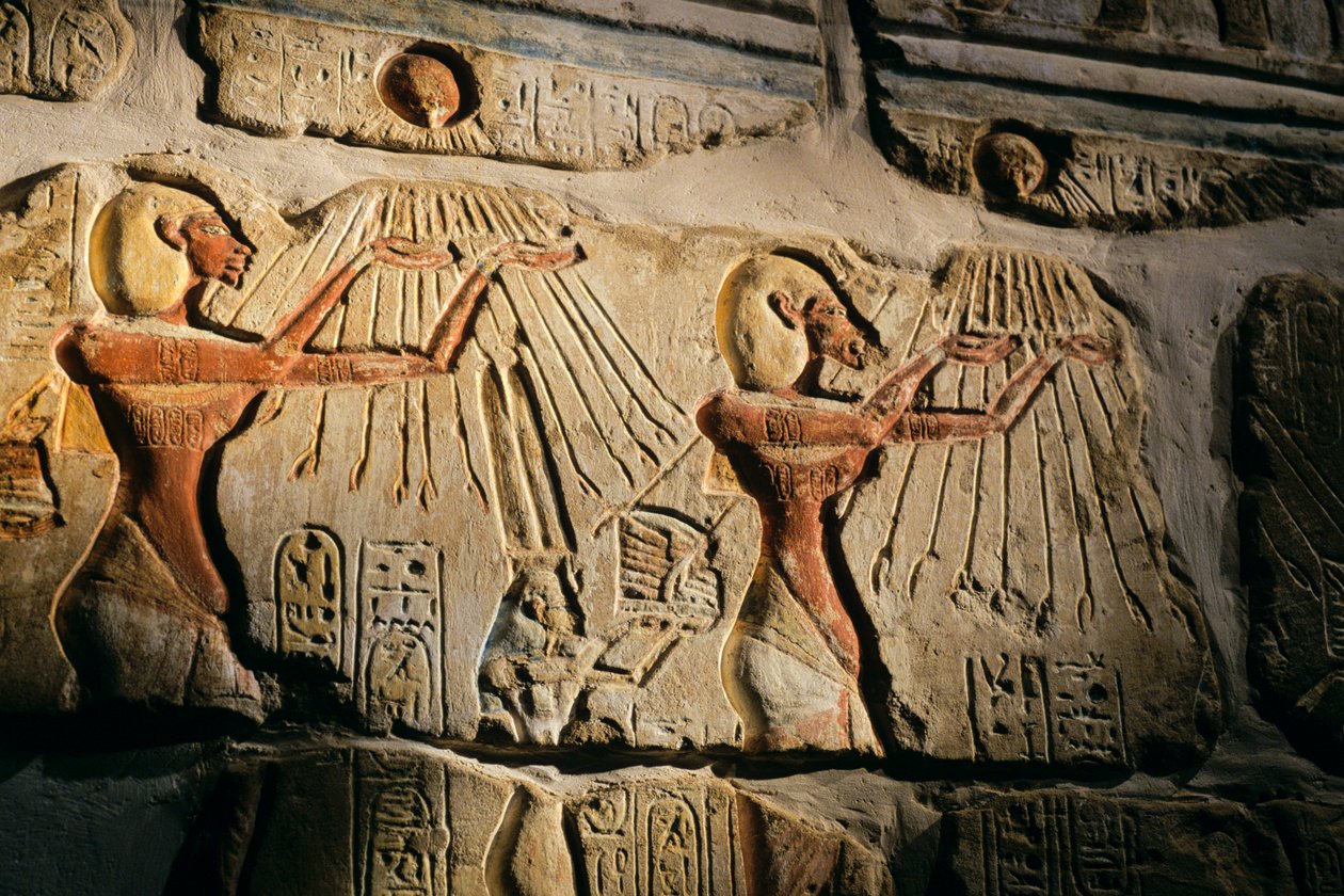 Egypten; Amarna; mm6741; Arkæologi; artefakt; 18. dynasti; Akhenaton; Amenhotep IV,..., 2001 (foto) af Kenneth Garrett