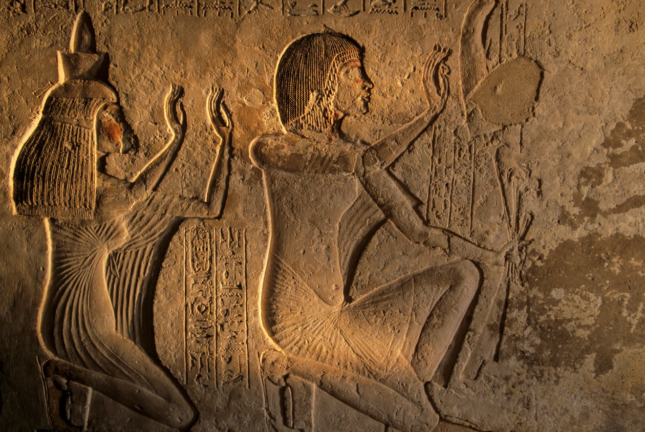 Egypten; Amarna; mm6741; Arkæologi; artefakt; 18. dynasti; Akhenaton; Amenhotep IV,..., 2001 (foto) af Kenneth Garrett