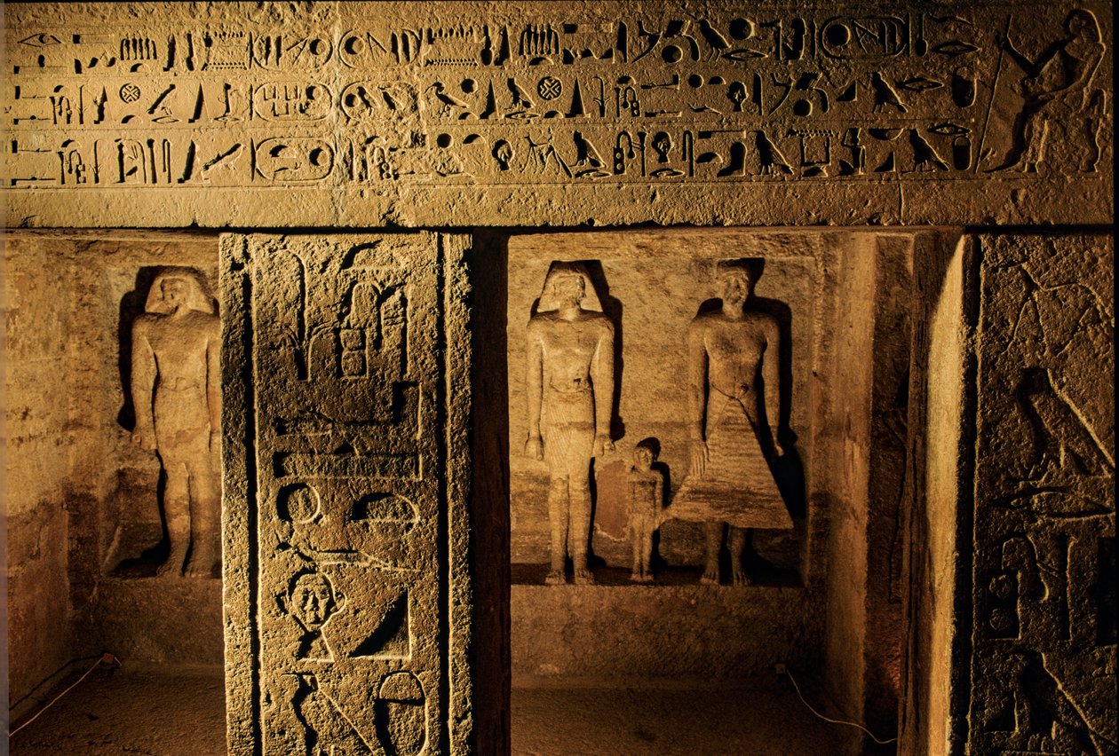Egypten; Det Gamle Rige; Qar-graven; Kar-graven; Giza; arkæologi af Kenneth Garrett