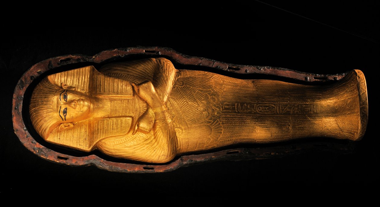 Spædbarnskiste i Tutankhamons grav; 18. dynasti; Det Nye Rige; Det Egyptiske Museum;..., 2009 (foto) af Kenneth Garrett