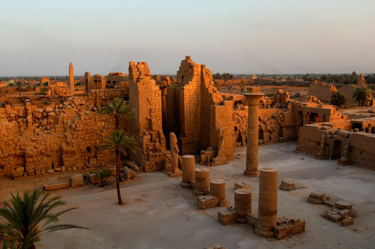 Taharkas kiosk, første gårdhave, Karnak-templet, sorte faraoer, nubiere, Egypten, Lux..., 2007 (foto) af Kenneth Garrett