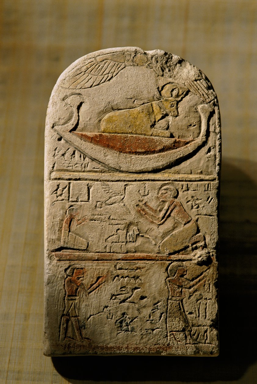 Kalkstensstele fra Paka, sen periode, 2002 (foto) af Kenneth Garrett