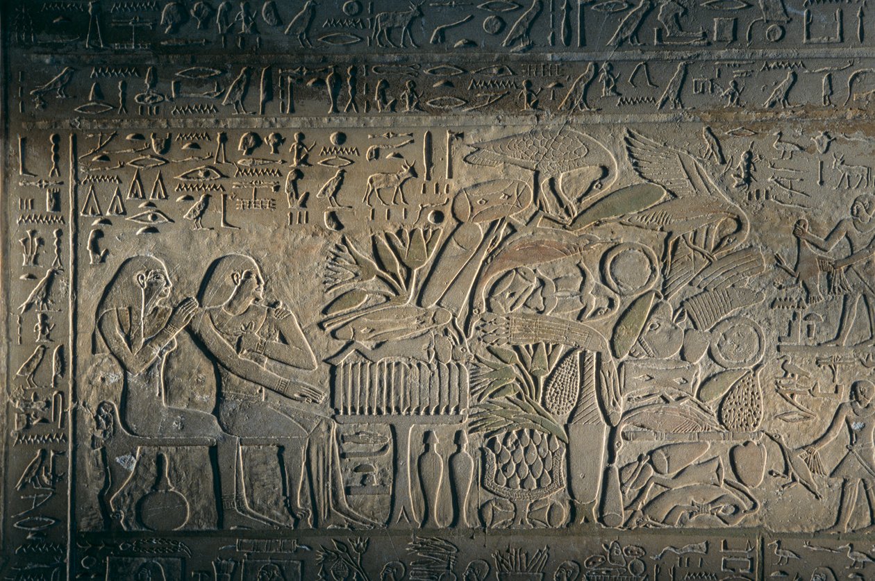 Relief fra Abydos, artefakt; Egypten, 2005 (foto) af Kenneth Garrett