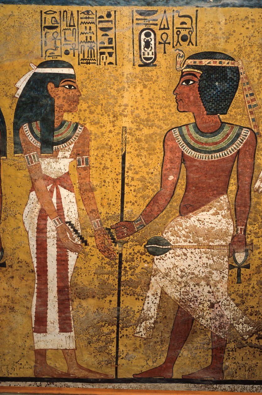 Tutankhamons grav, Farao står over for gudinden Nut, der byder ham velkommen med renset vand... af Kenneth Garrett