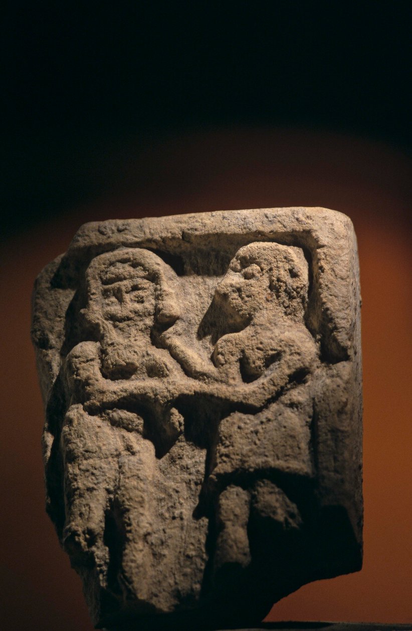 Urkesh, Hurrian Empire, Syrien, 2400 f.Kr., Giorgio Buccellati, Enkidu og Gilgamesh stentavle..., 2004 (foto) af Kenneth Garrett