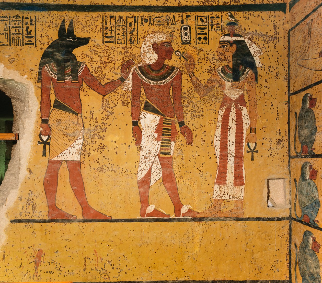 Vægmaleri i Kong Tutankhamons grav; ; Egypten; Ny Rige; Tutankhamon; Valley..., 2003 (foto) af Kenneth Garrett