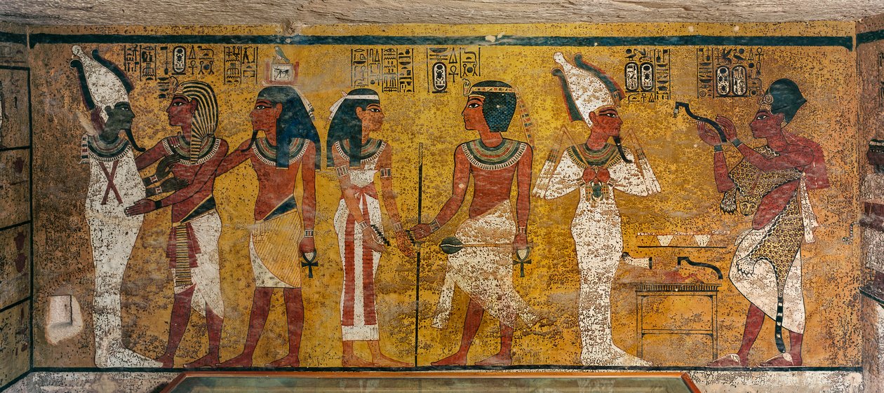 Vægmaleri i Kong Tutankhamons grav; Egypten; Det Nye Rige; Tutankhamon; Valley of..., 2003 (foto) af Kenneth Garrett
