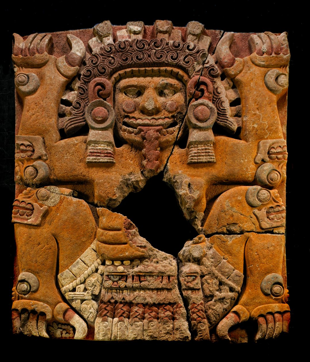 mm7677, De største aztekere, Tlaltechutli-stenen flyttet til museum, Templo Mayor, Mexico City, Mexico..., 2010 (foto) af Kenneth Garrett