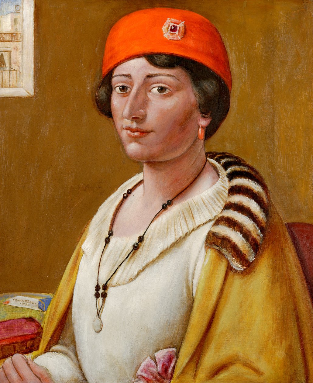 Rød turban af Kenneth Hayes Miller