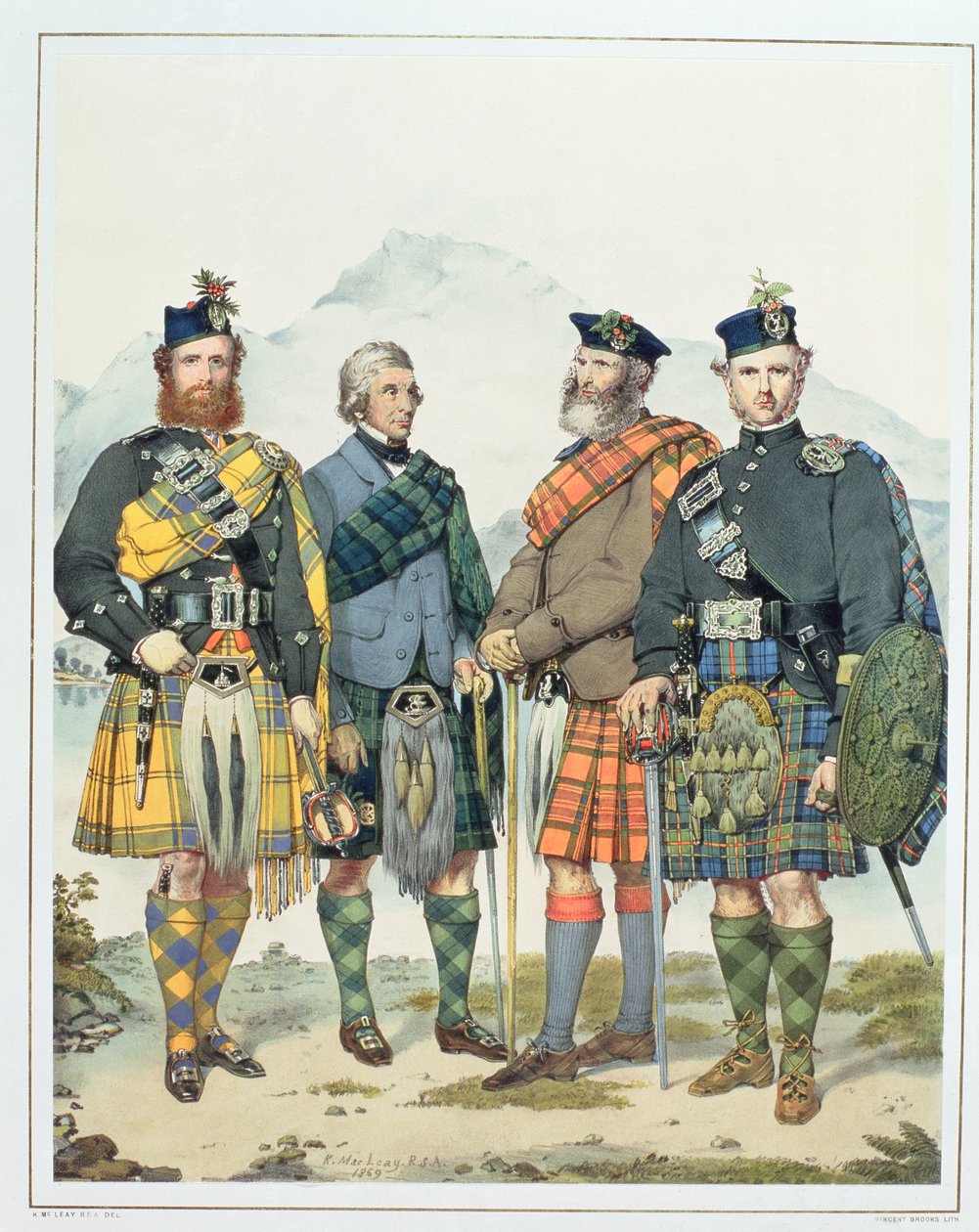 John MacLachlan, Hugh Grahame, James MacFarlane og Angus Colquhoun, fire af dronning Victorias 
