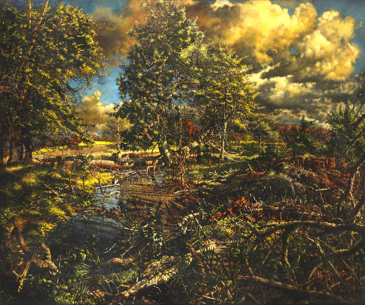 Nailbourne Spring Stream, Bourne Park af Kenneth Newton