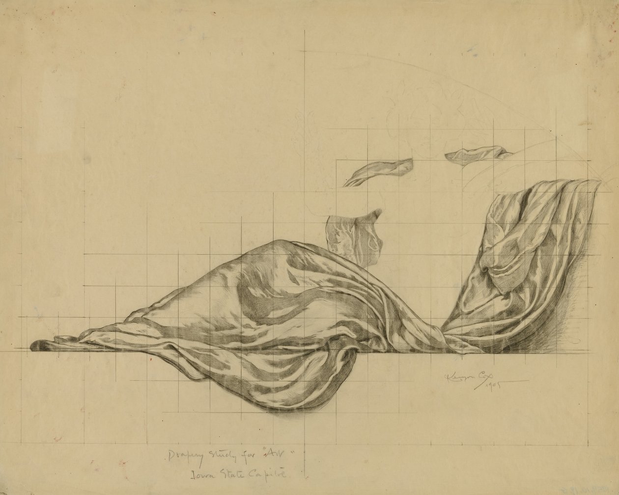 (Iowa State Capitol Rotunda) (Kunst, studie til panel) af Kenyon Cox