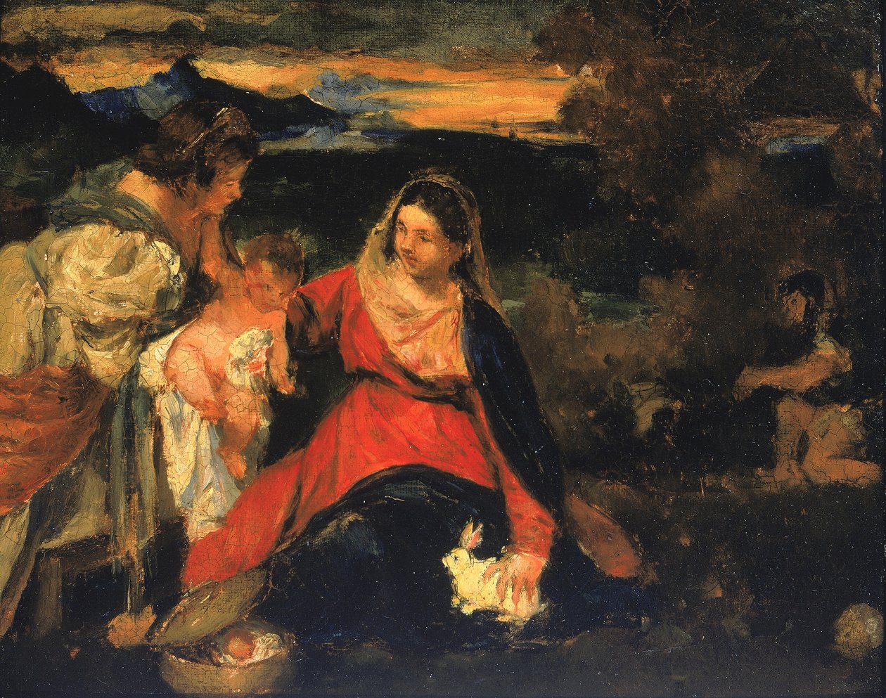 Efter Tizians "Madonna med kaninen" af Kenyon Cox