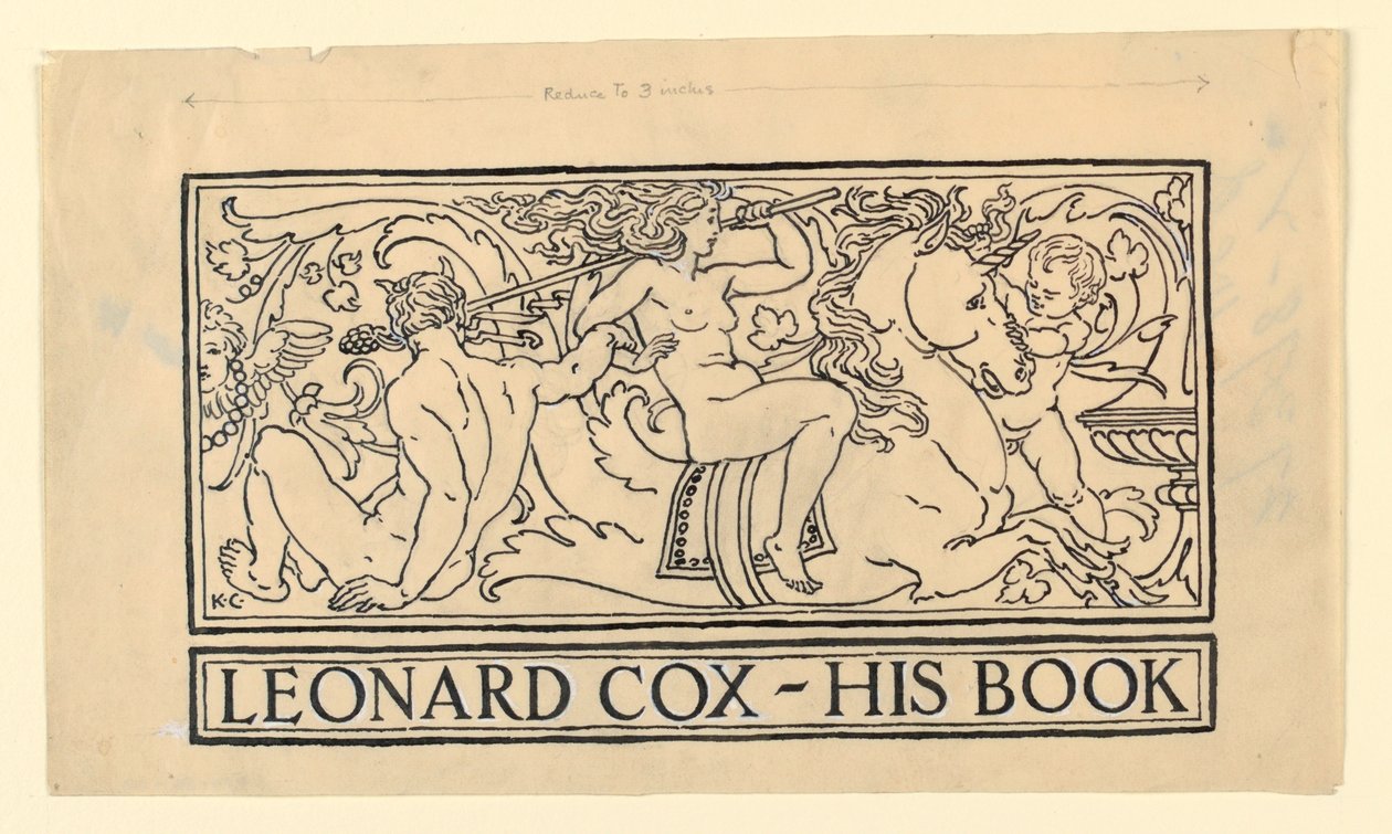 Bogplade til Leonard Cox af Kenyon Cox