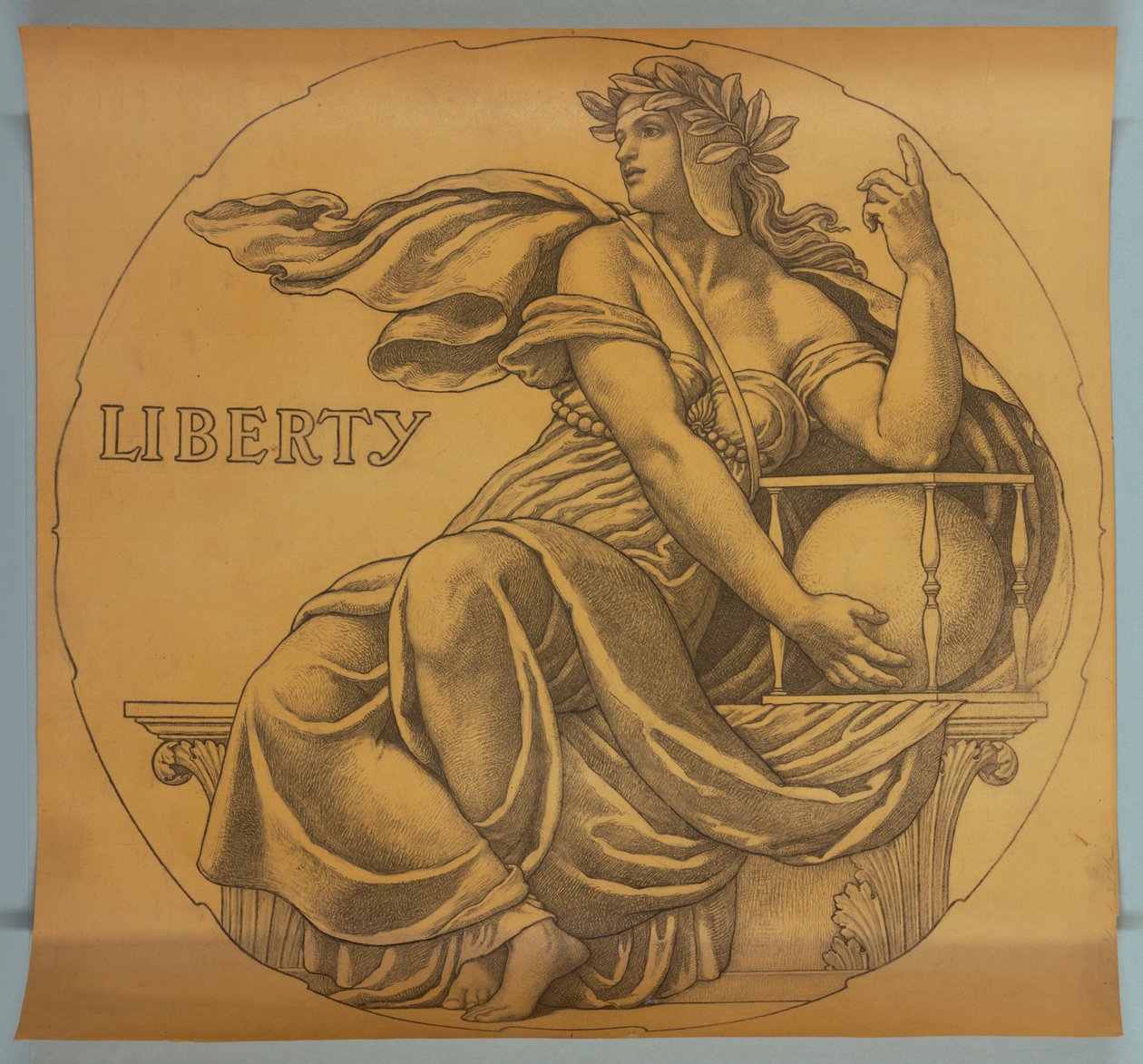Liberty, tegneserie for mosaik i Wisconsin State Capitol Rotunda af Kenyon Cox