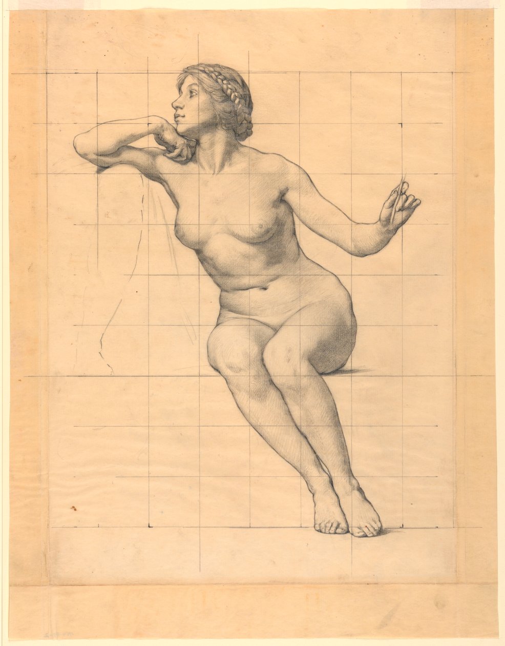 Peace, Figure Study for "The Beneficence of the Law," Vægmaleri ved Essex County Court House, Newark, New Jersey af Kenyon Cox