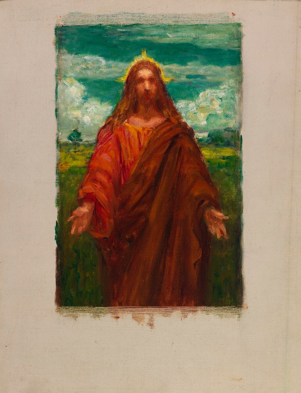 Undersøgelse for "Kristus" af Kenyon Cox