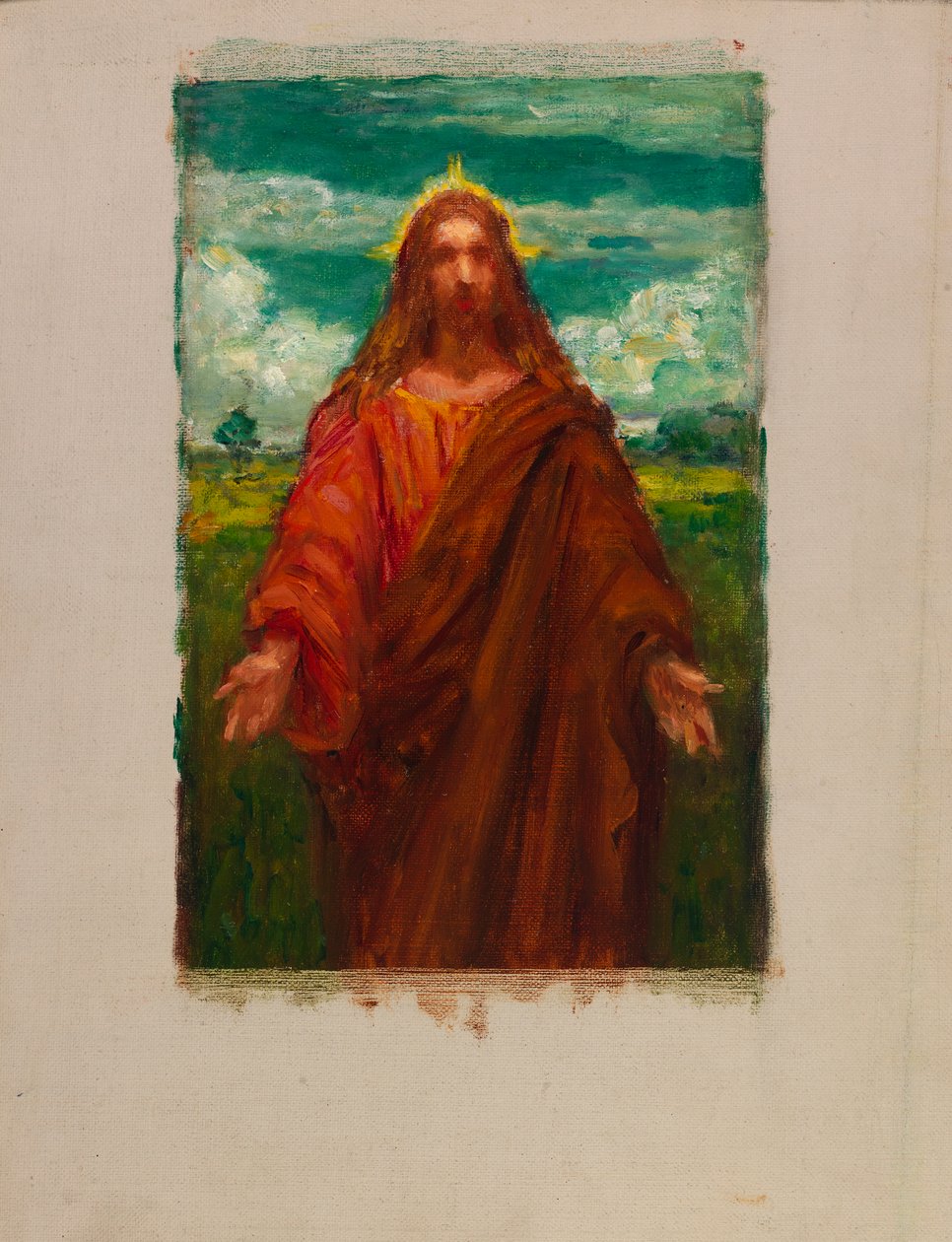 Studie for Kristus, 1905. af Kenyon Cox