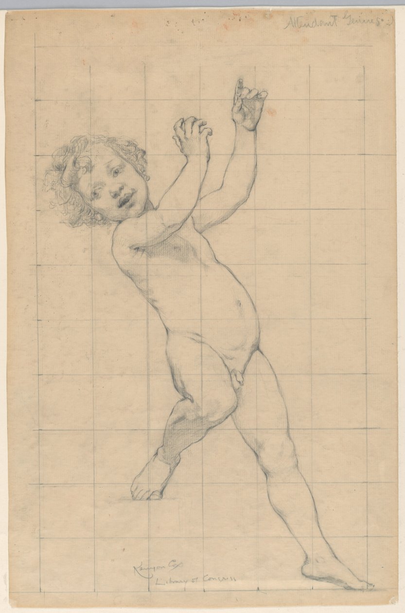 Undersøgelse for "Genius", "The Arts," Library of Congress, Washington D.C. af Kenyon Cox