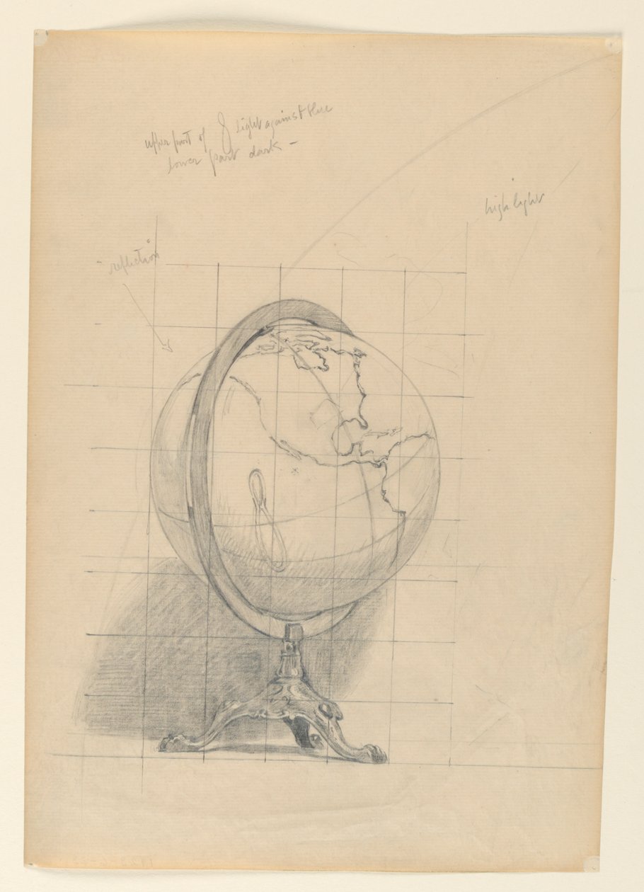 Studie til "Mathematics", "The Sciences," Library of Congress, Washington D.C. af Kenyon Cox