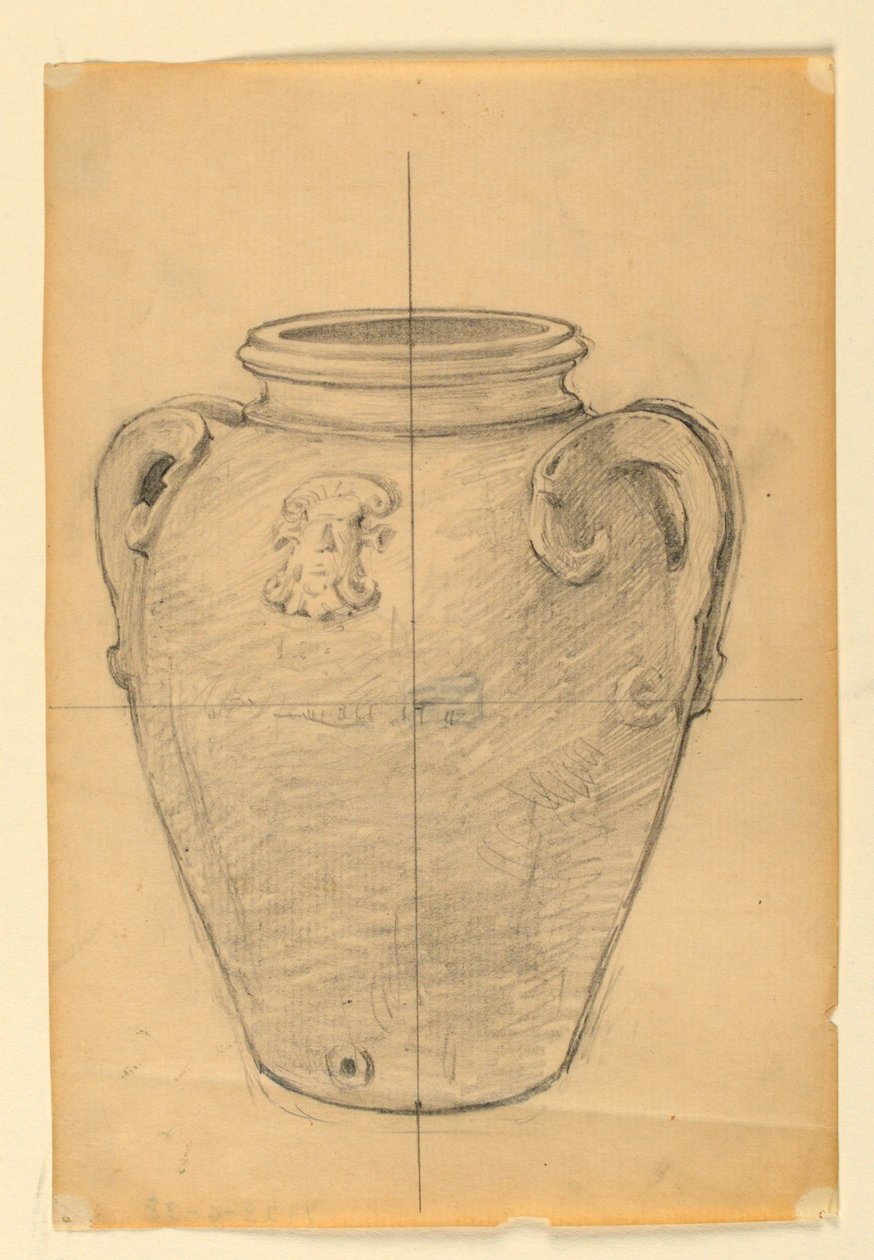 Undersøgelse til vase, "The Sources of Wealth, "Union Trust Company Building, Cleveland, OH af Kenyon Cox
