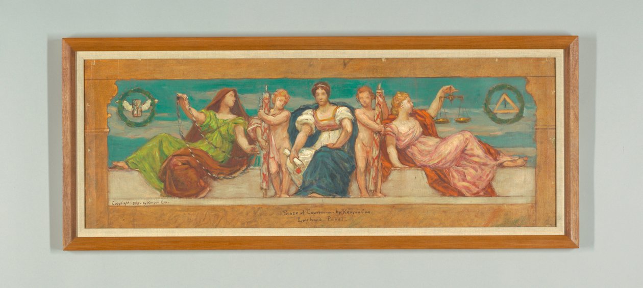 The Common Law, undersøgelse for venstre panel af "The Reign of Law," Frise for appelretten, New York af Kenyon Cox