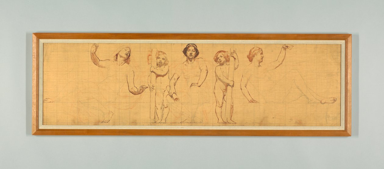 The Common Law, undersøgelse for venstre panel af "The Reign of Law," Frise for appelretten, New York af Kenyon Cox