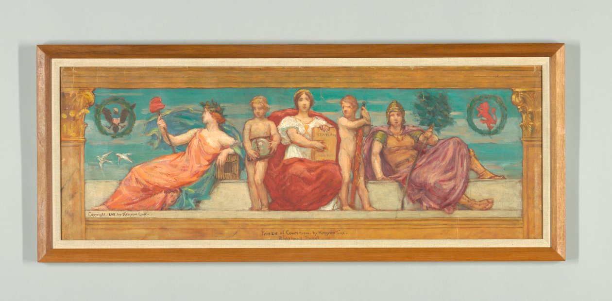 The Statute Law, Undersøgelse for højre panel af "The Reign of Law," Frise for appelretten, New York af Kenyon Cox