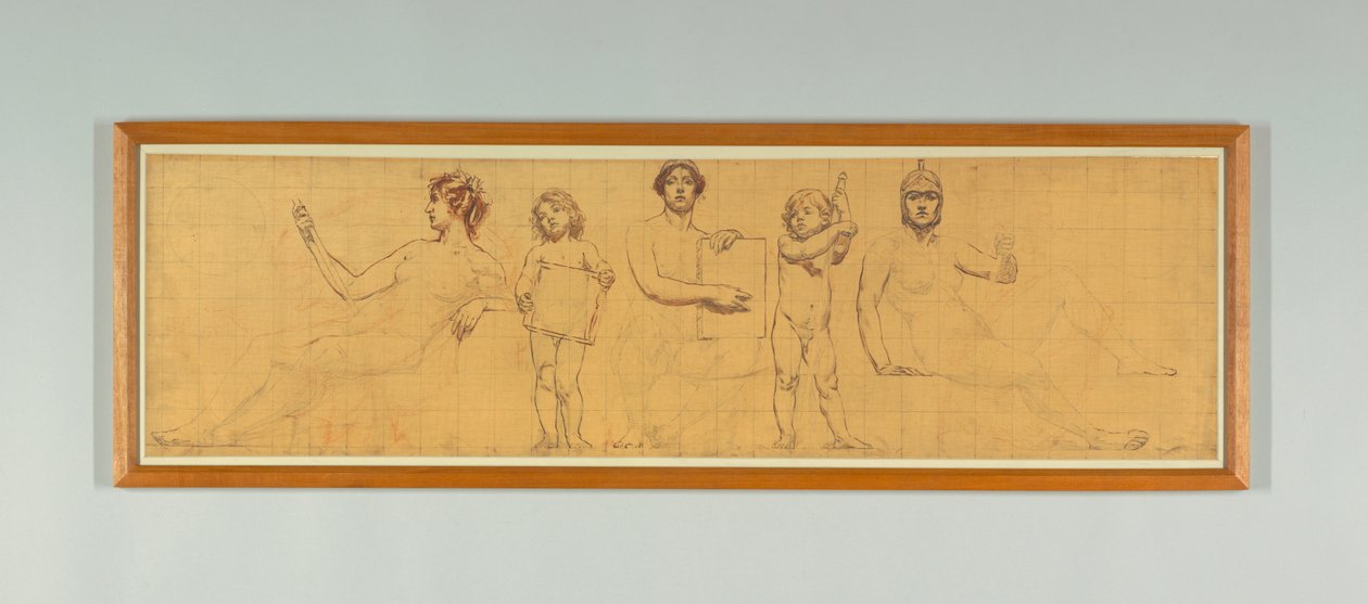 The Statute Law, Undersøgelse for højre panel af "The Reign of Law," Frise for appelretten, New York af Kenyon Cox