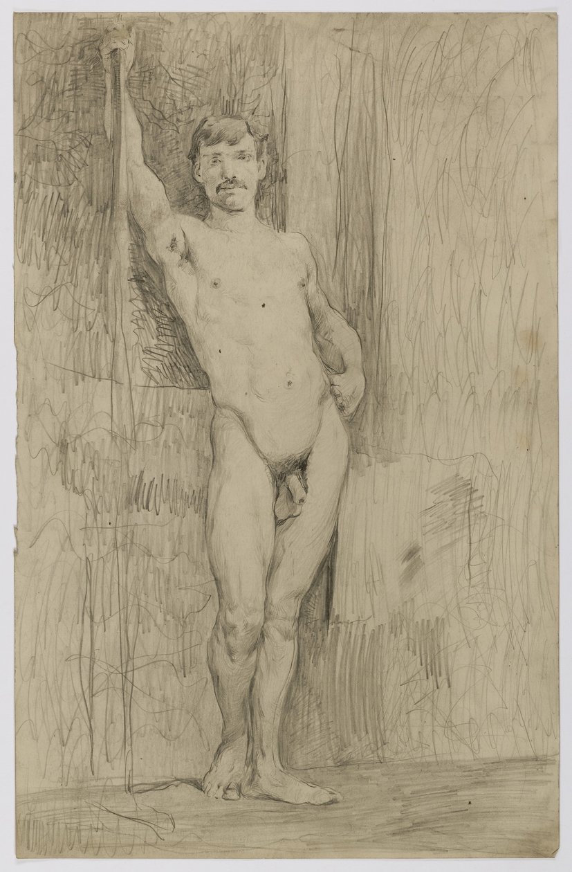 Uden titel (studie af stående mandlig nøgenfigur) af Kenyon Cox