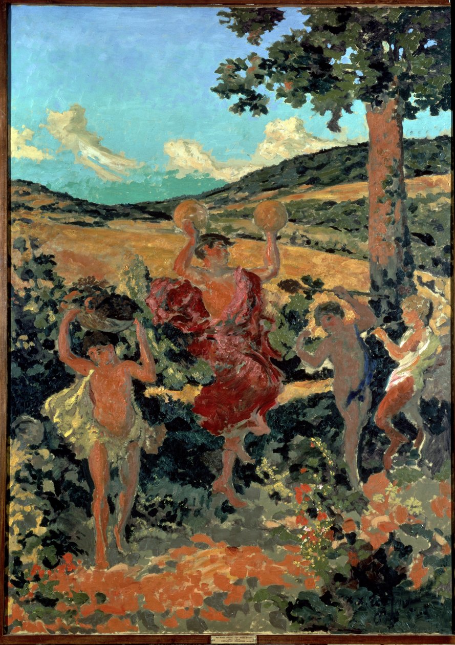 ""Fete Champetre or The Triumph of Bacchus"" (Landsfestival) Maleri af Ker-Xavier (Ker Xavier) Roussel (1867-1944) 1911-1913 Nabis Sankt Petersborg, Eremitagemuseet af Ker Xavier Roussel