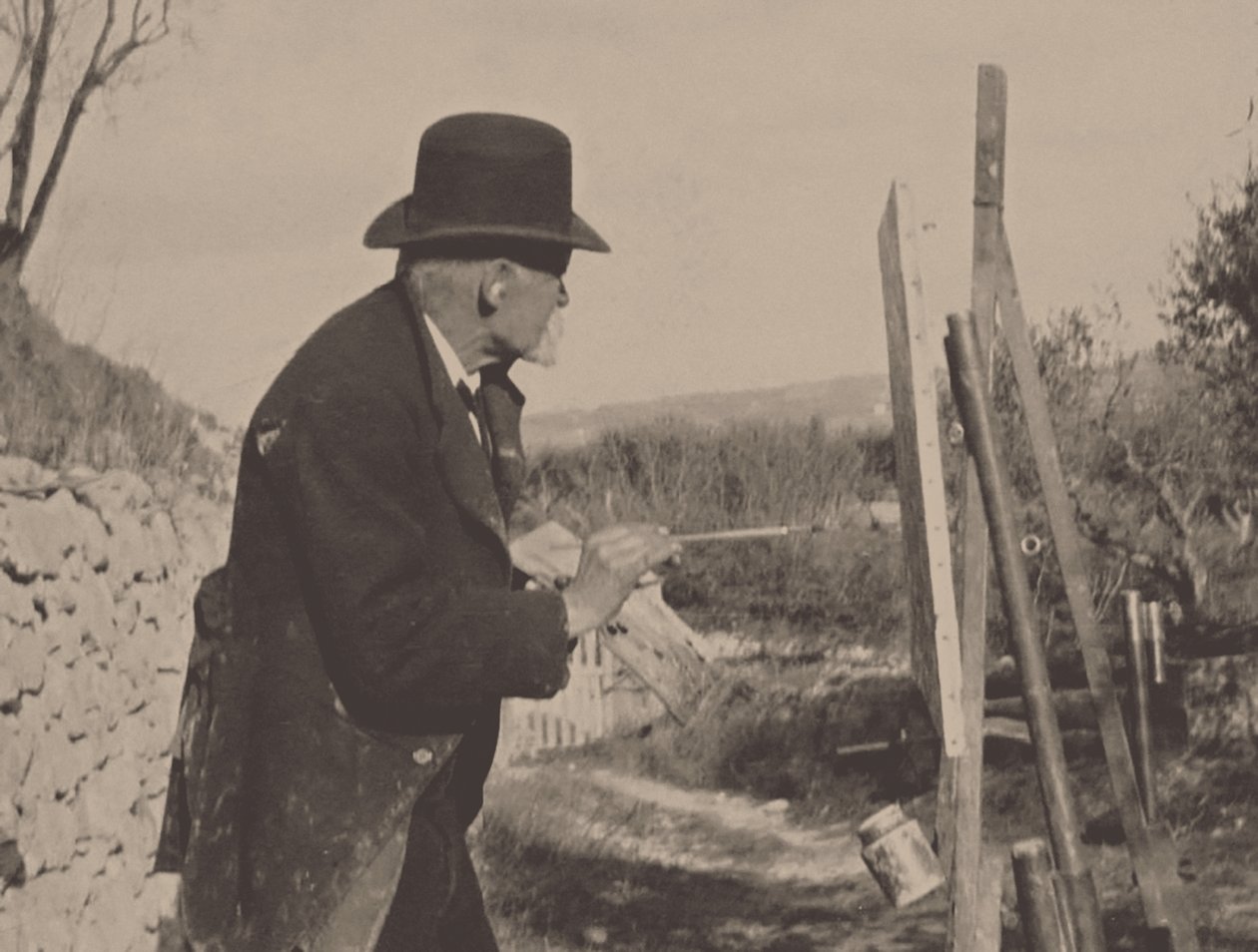 Paul Cézanne maleri i Les Lauves, 1906. af Ker Xavier Roussel