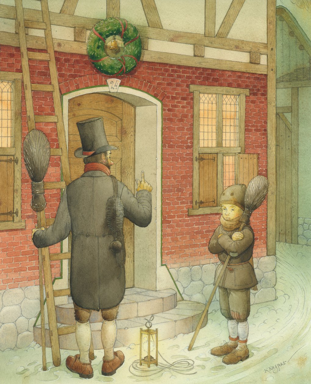 Skorstensfejer jul 01, 2001 (wc på papir) af Kestutis Kasparavicius