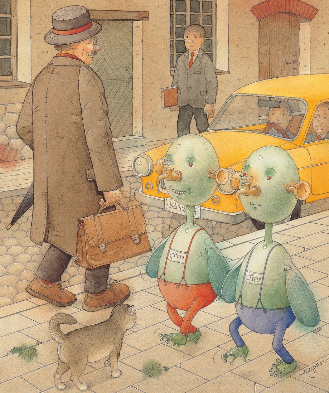 Martians, 2005 (wc på papir) af Kestutis Kasparavicius