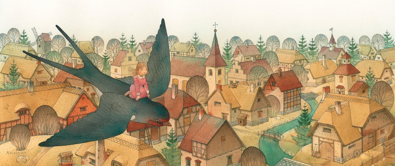 Tommelise 04, 2005 (wc på papir) af Kestutis Kasparavicius