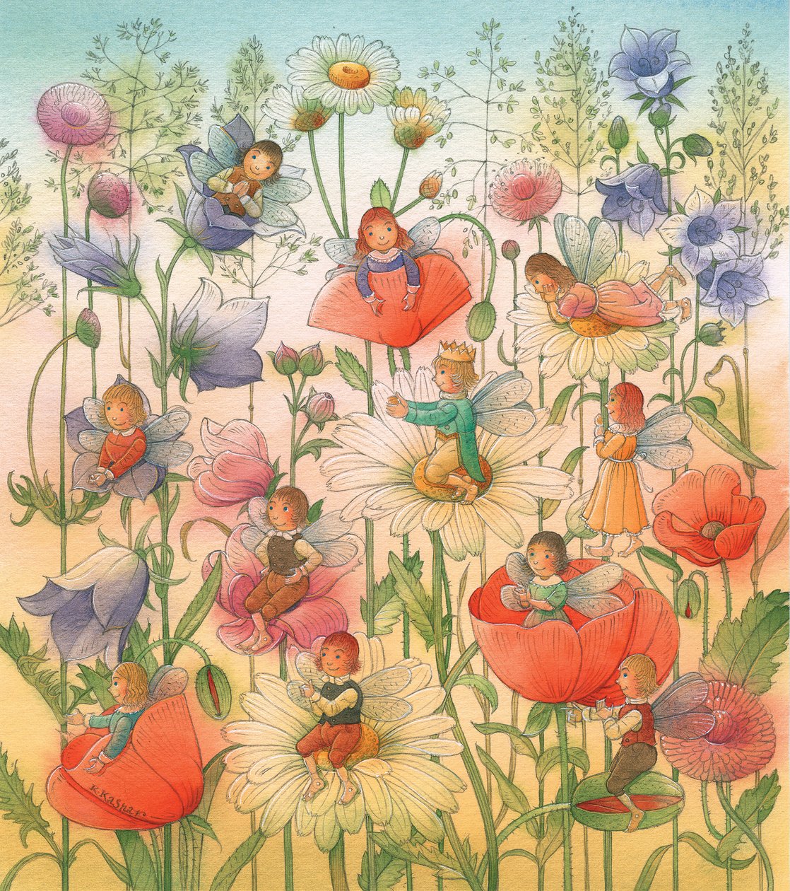 Thumbelina 14, 2005 (wc på papir) af Kestutis Kasparavicius