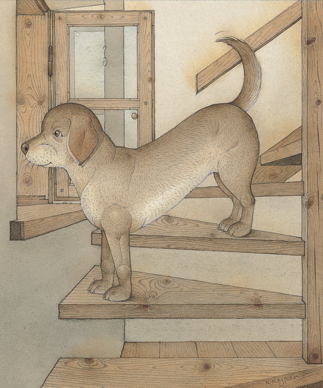 Watchdog, 2003 (wc på papir) af Kestutis Kasparavicius