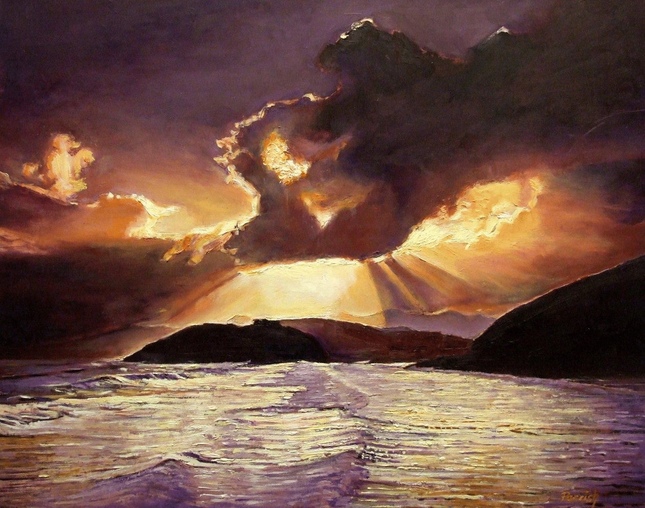 Here Comes the Storm, 2008 af Kevin Guild of Railway Artist Parrish