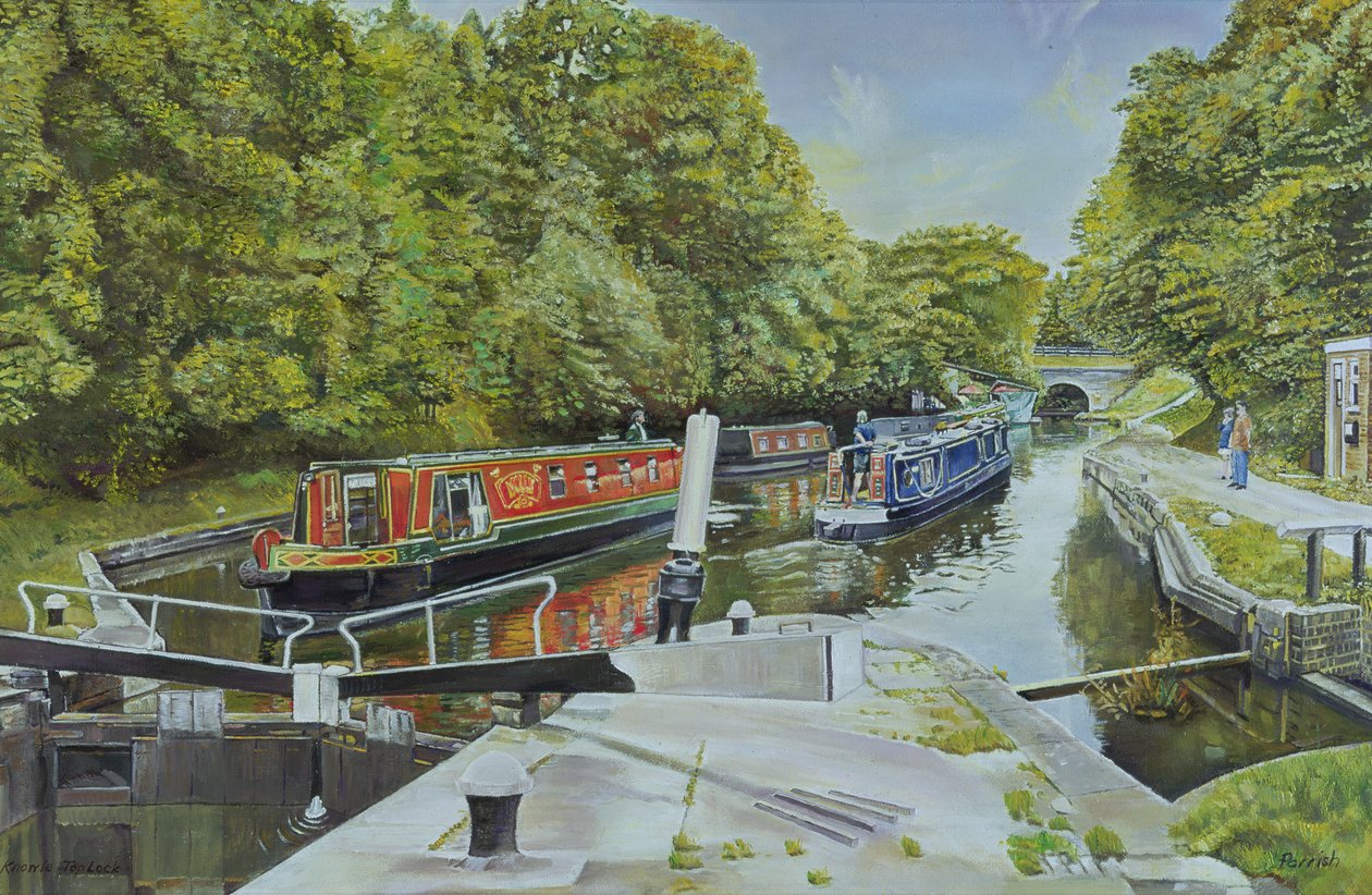 Knowle top lock, 2003 af Kevin Guild of Railway Artist Parrish