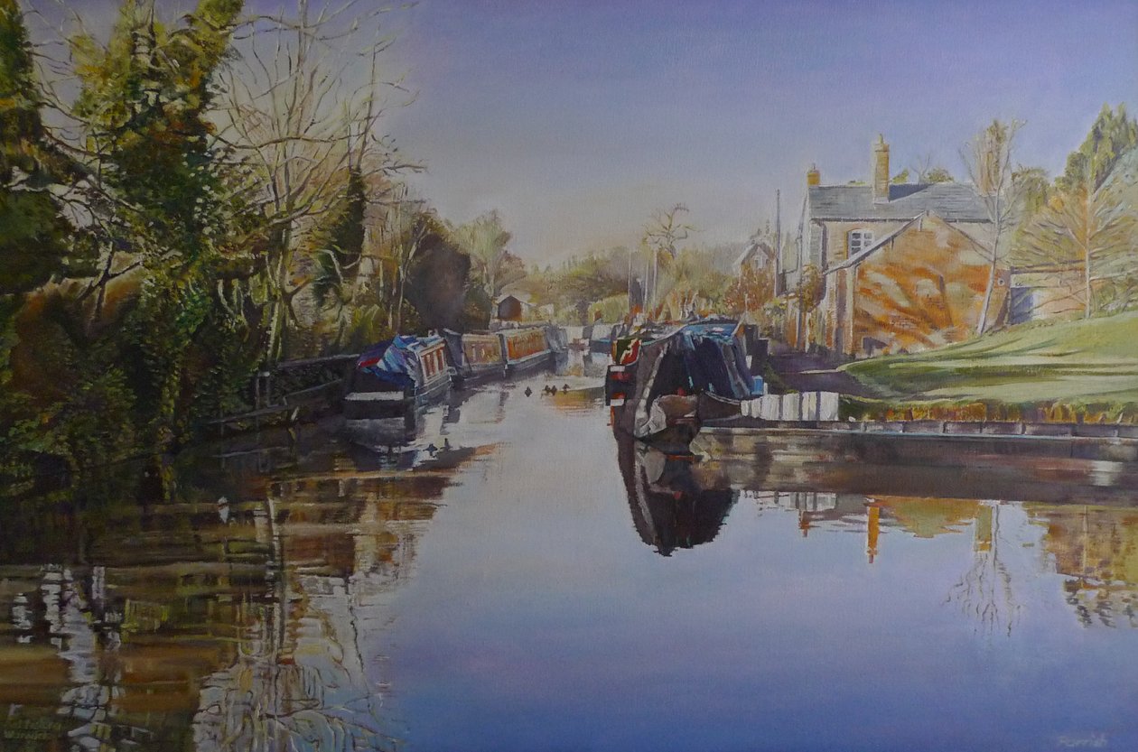 Saltisford Arm, Warwick, 2003 af Kevin Guild of Railway Artist Parrish