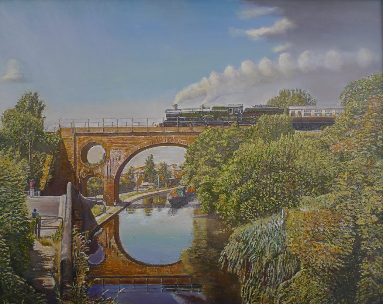 Togkrydsning, 2008 af Kevin Guild of Railway Artist Parrish