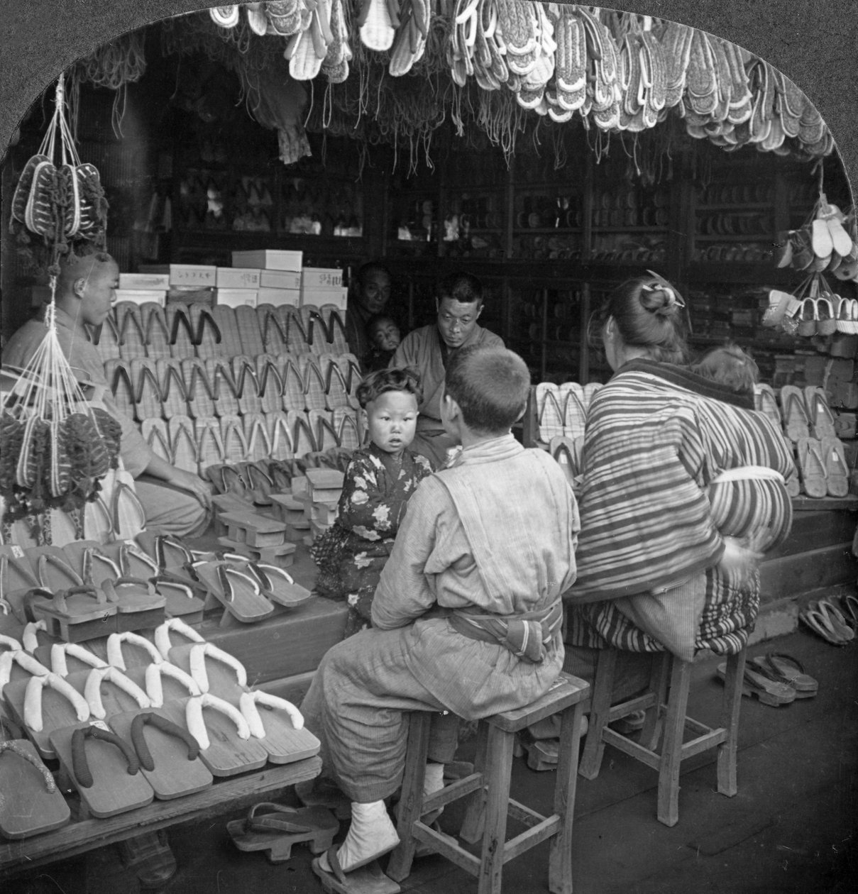 Japansk skobutik, begyndelsen af det 20. århundrede af Keystone View Company