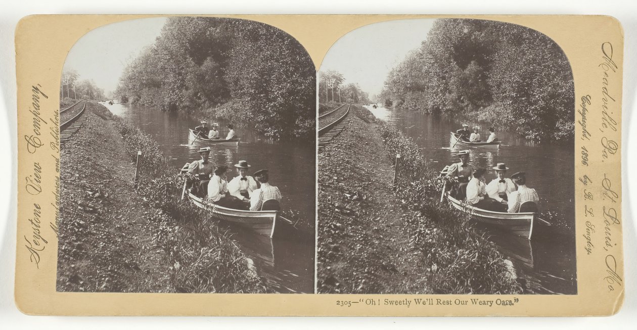 Åh! Sødt vil vi hvile vore trætte årer, 1896. af Keystone View Company