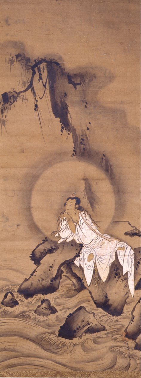 Kannon (Avalokitesvara) i hvide klæder af Kichizan Mincho