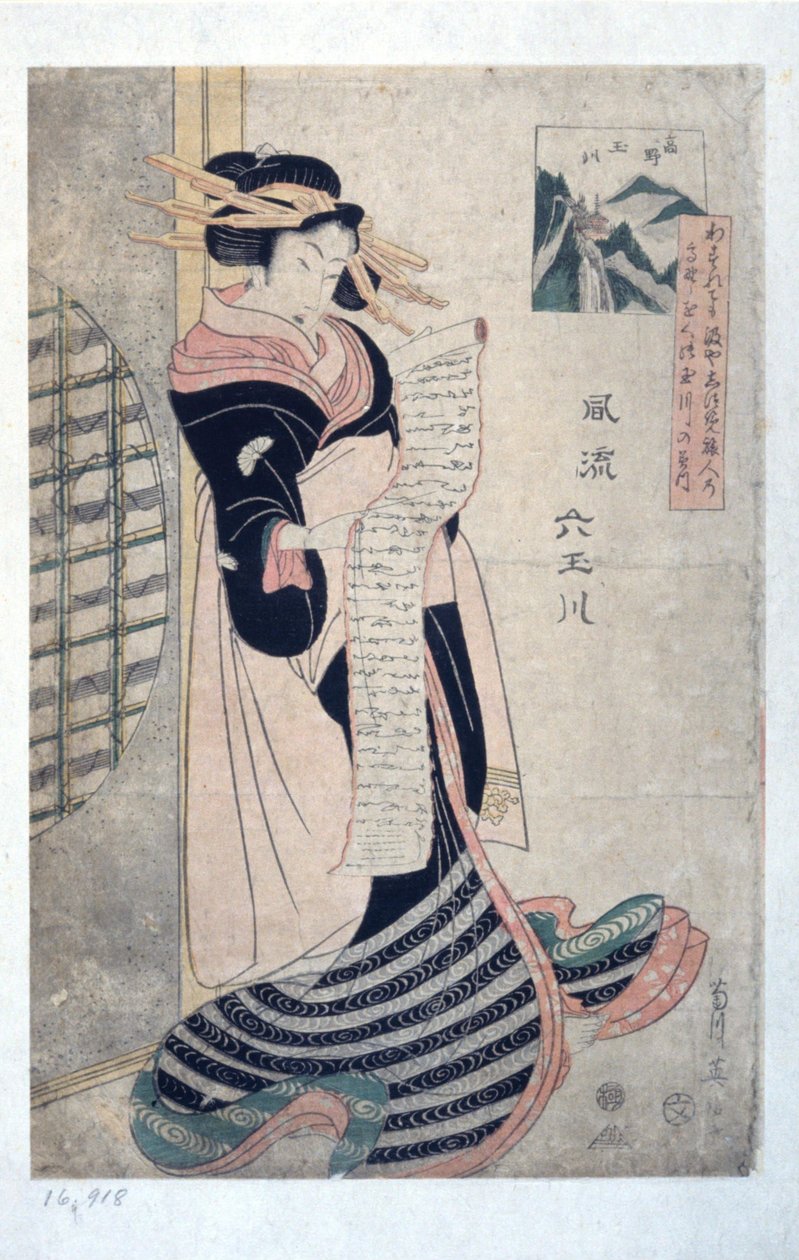 Juvel-floden ved Takano (Takano Tamagawa) af Kikukawa Eizan