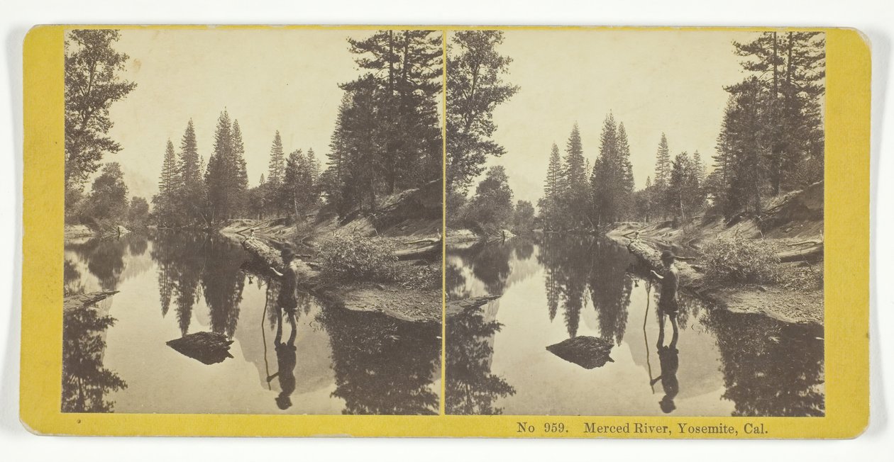 Merced River, Yosemite, Cal., 185575. Skaber: Kilburn Brothers, BW Kilburn. af Kilburn Brothers, BW Kilburn
